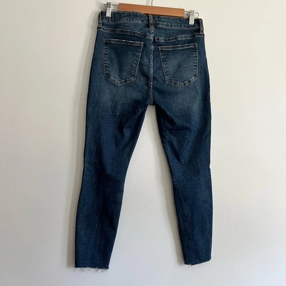 Pistola Distressed Mid Rise Skinny Ankle Cropped Jeans